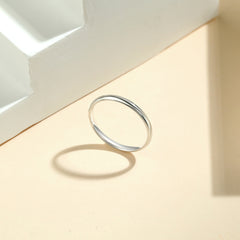 925 Silver Polished Minimalist Band