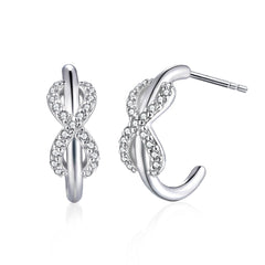 S925 Silver CC Hoop Earrings