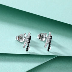 S925 Silver X Letter Stud Earrings