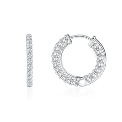 S925 Zircon Rose Gold Hoops