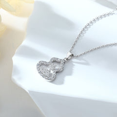 S925 Silver Gourd Zircon Necklace