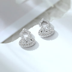 925 Silver Geometric Gourd Studs
