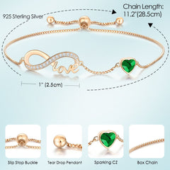 S925 Crystal Bow Bracelet - Luxe Jewelry
