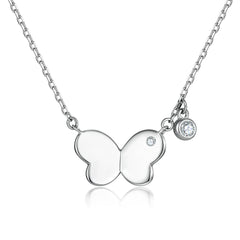 S925 Silver 3D Bow Butterfly Necklace