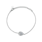 S925 Teardrop CZ Bracelet - Natural Stone Jewelry