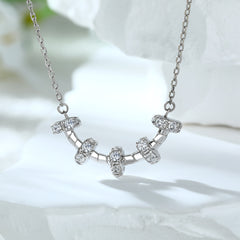 S925 Silver Circle Choker Necklace