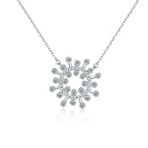 S925 Silver Sunflower Star Pendant Necklace