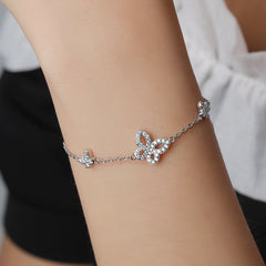 S925 Butterfly CZ Bracelet - Luxe Fairy Jewelry