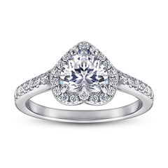 Dainty CZ Heart Ring - S925 Sterling Silver