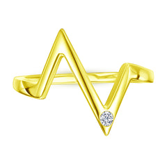 925 Silver ECG Geometric Ring