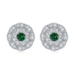 S925 Zodiac CZ Earrings - Bold Floral Jewelry