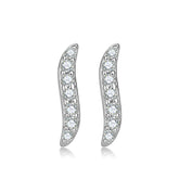 925 Silver S Letter Zirconia Studs