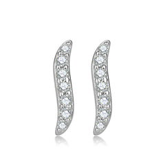 925 Silver S Letter Zirconia Studs