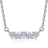 S925 Silver Heart Zircon Choker Necklace