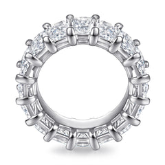 S925 Gold Plated 0.5ct CZ Wide Band Ring