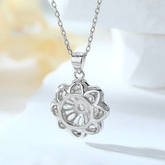 S925 Silver Floral Pendant Necklace