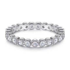 925 Silver White & Rose Gold Plated Ring