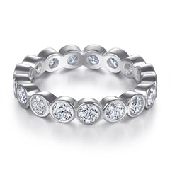 S925 Silver CZ Full Eternity Ring