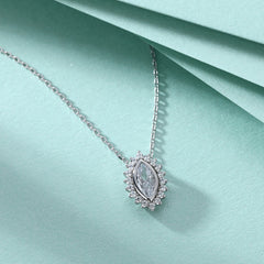 S925 Silver Sunflower Zircon Necklace