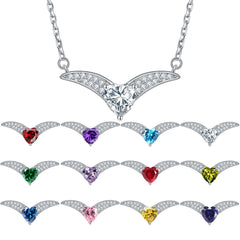 S925 Silver Heart Zodiac Necklace
