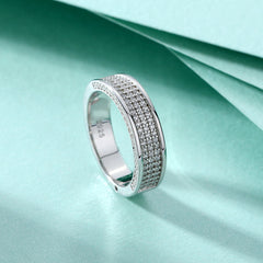 925 Silver Full Pavé Wedding Band