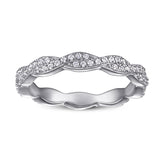 925 Silver Twisted Infinity Full Band Ring