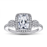 925 Silver Art Deco CZ Statement Ring