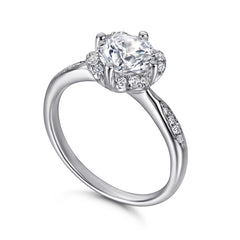 S925 Silver 1ct CZ Floral Ring - Minimalist Luxury