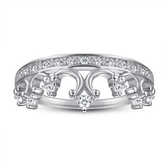 925 Silver Crown Design CZ Ring