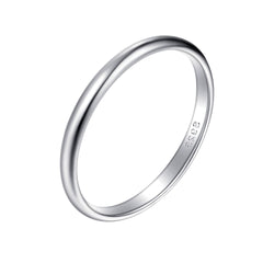 925 Silver Polished Minimalist Band