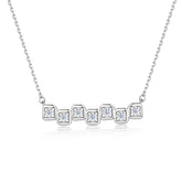 S925 Silver Square Link Necklace