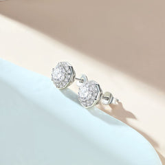 S925 CZ Stud Earrings - Luxe Silver Jewelry
