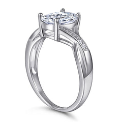 925 Silver Signature CZ Accent Ring