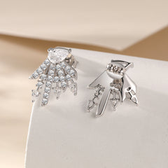 S925 CZ Dangle Earrings - Luxe Silver Studs