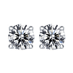 925 Silver Round Solitaire Zirconia Studs
