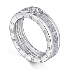S925 Men's Full Eternity CZ Ring - Hip Hop Wedding