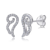 925 Silver Angel Wing Studs Earrings