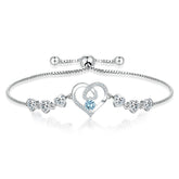 S925 Aquamarine Bracelet - Luxe Gemstone Jewelry