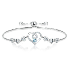 S925 Aquamarine Bracelet - Luxe Gemstone Jewelry