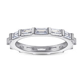 925 Silver Princess Cut Full Eternity Ring