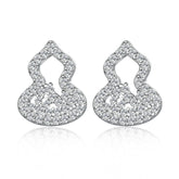 925 Silver Geometric Gourd Studs
