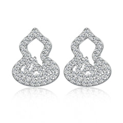 925 Silver Geometric Gourd Studs