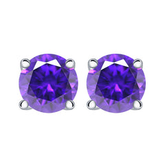 925 Silver Round Solitaire Zirconia Studs