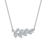S925 Silver Tulip Wheat Chain Necklace