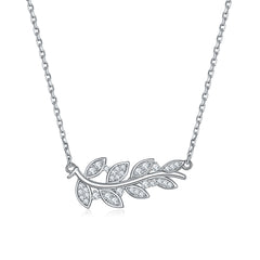 S925 Silver Tulip Wheat Chain Necklace