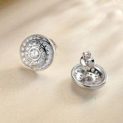 S925 CZ Stud Earrings - Luxe Silver Jewelry