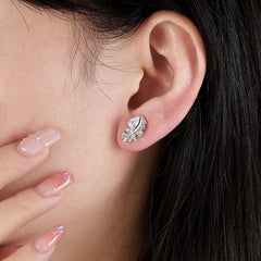 925 Silver Teardrop Zircon Earrings
