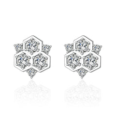 925 Silver Earrings Ring Necklace Bracelet Set