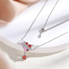 S925 Silver Color Zircon Pendant Necklace