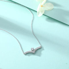 S925 Silver V-Shaped Star Choker Necklace